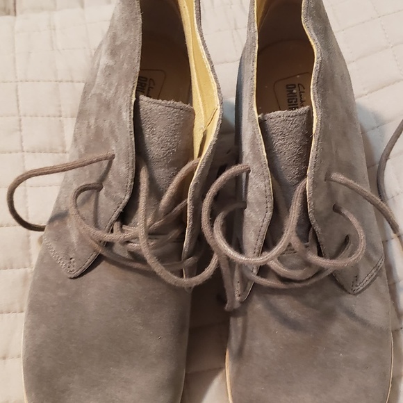 clarks grey suede shoes